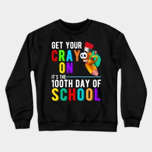 100th Day of school Teachers or Students Crewneck Sweatshirt